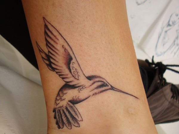 Simple Hummingbird Wrist Tattoo - wide 9