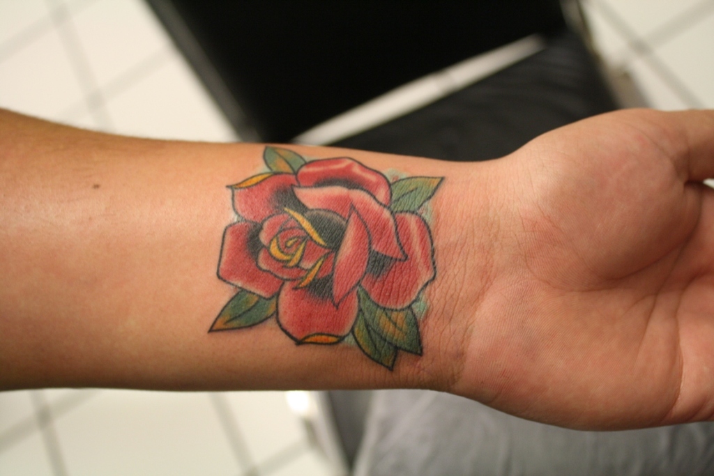 3. Wrap Around Wrist Rose Tattoo - wide 3