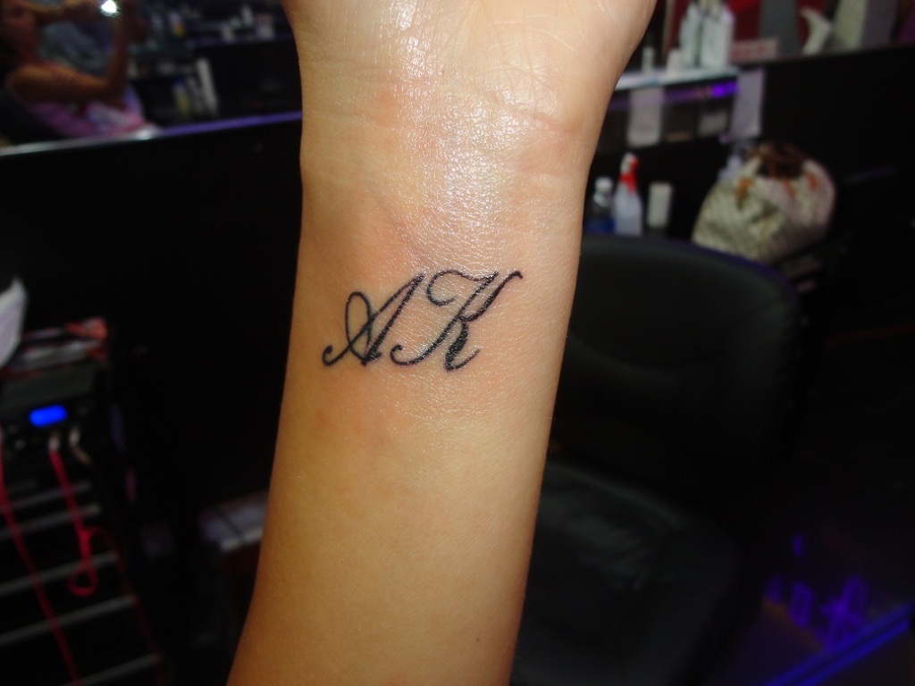 2. Small Wrist Initial Tattoos - wide 4