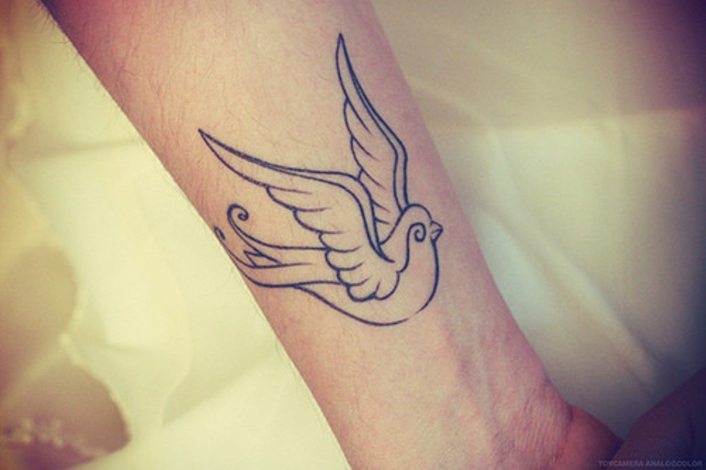 Swallow Tattoo On Wrist 121