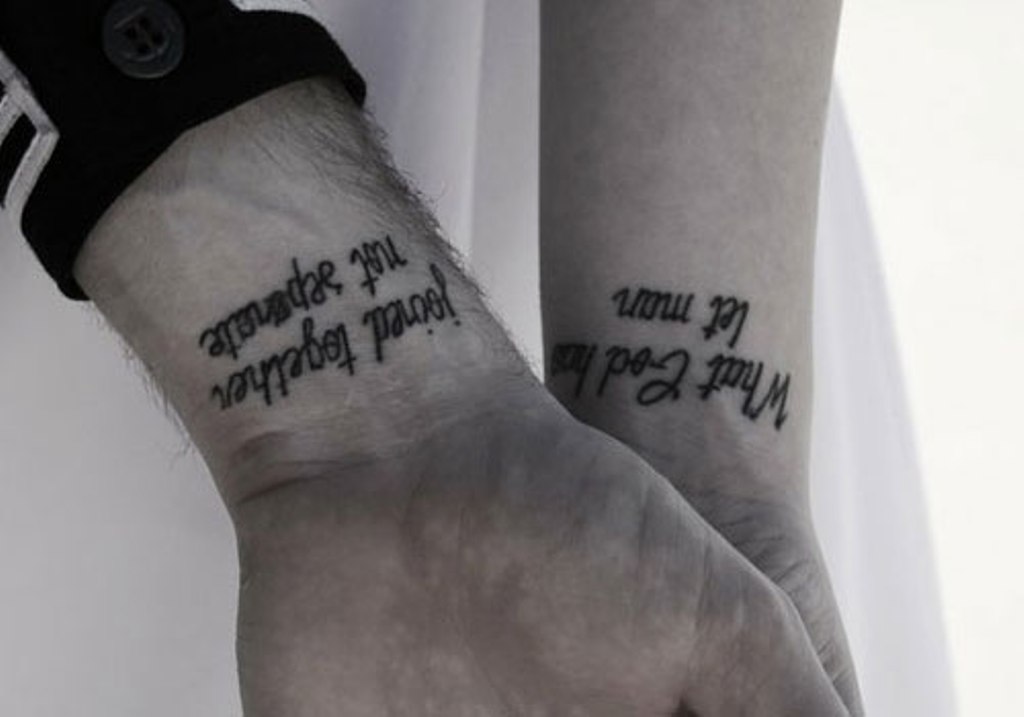 40 Stunning Couples Wrist Tattoo