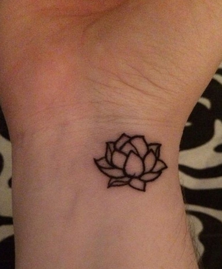 79 Attractive Lotus Flower Wrist Tattoos Design