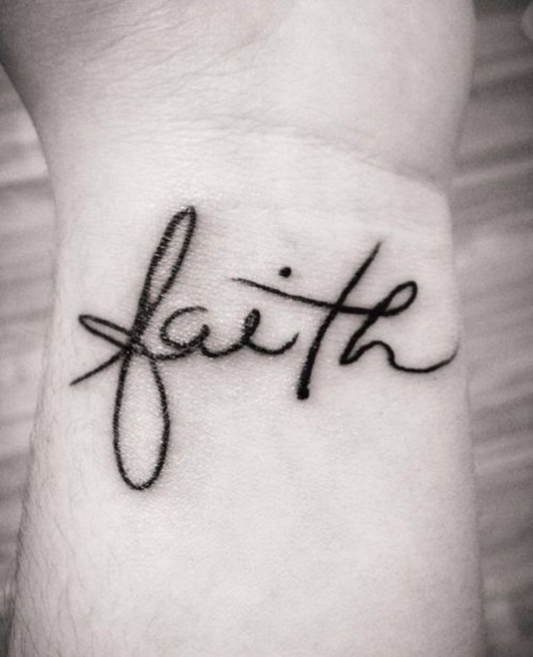 69 Adorable Faith Wrist Tattoos