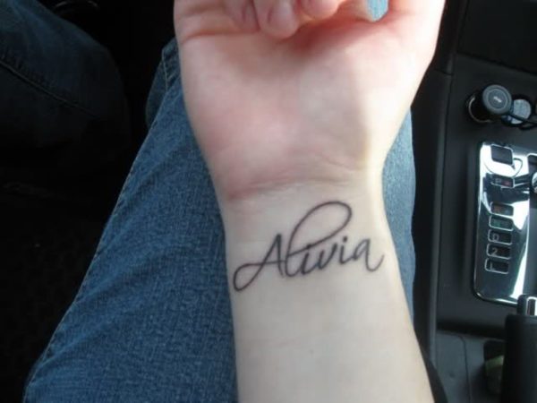 Alivia Name Tattoo