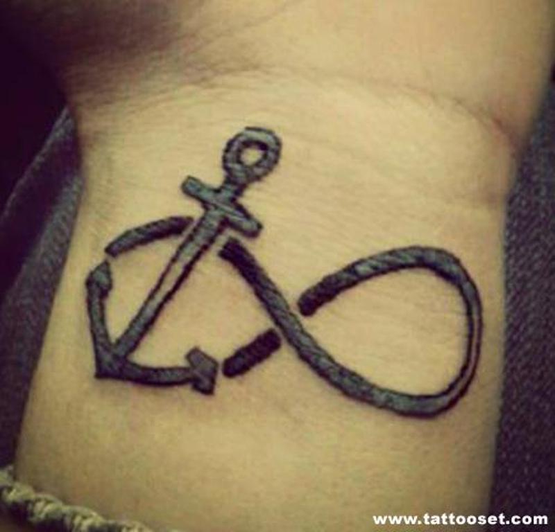 Anchor And Infinity Tattoo