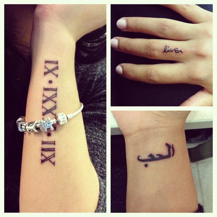 Arabic Words Tattoo On Wrist
