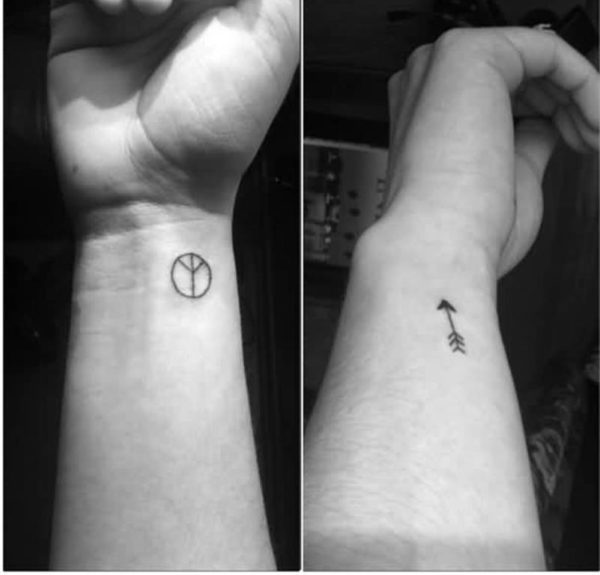 Arrow And Peace Tattoo