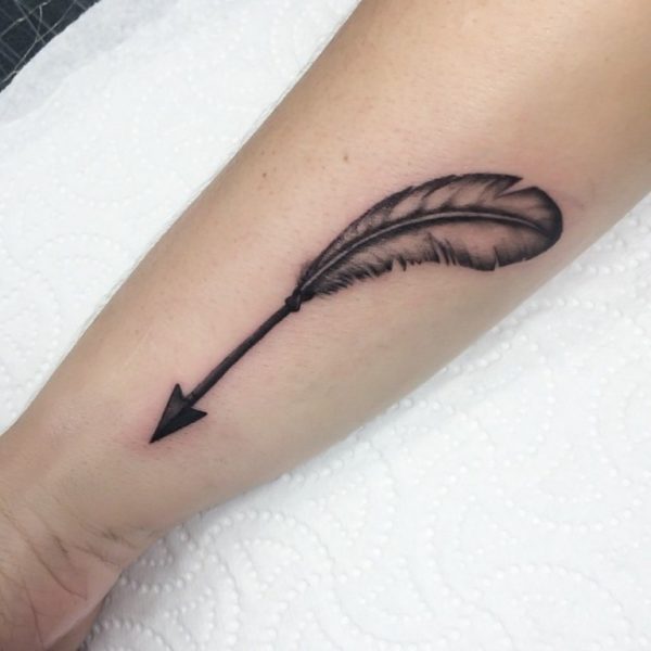 Arrow Feather Tattoo