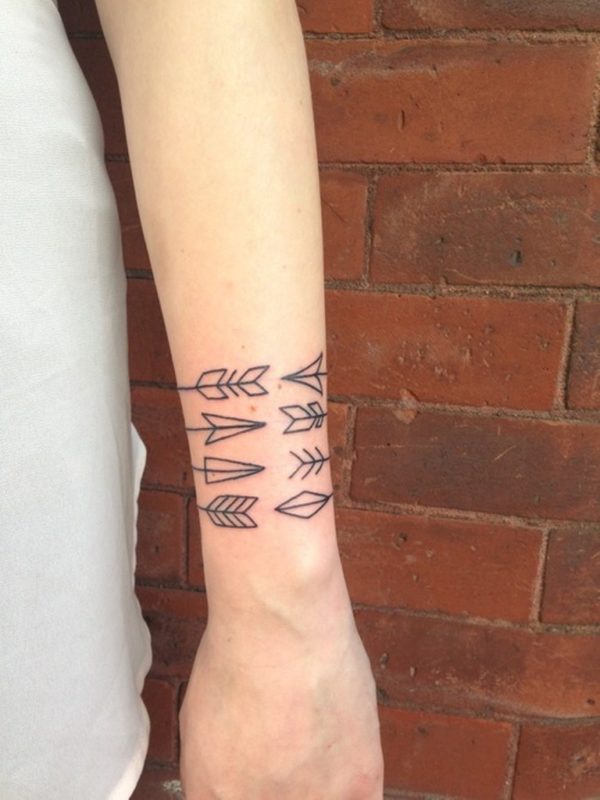 Arrow Tattoos Around Wrist