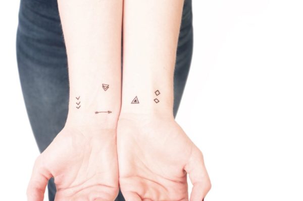 Arrows Geometric Tattoo On Wrist