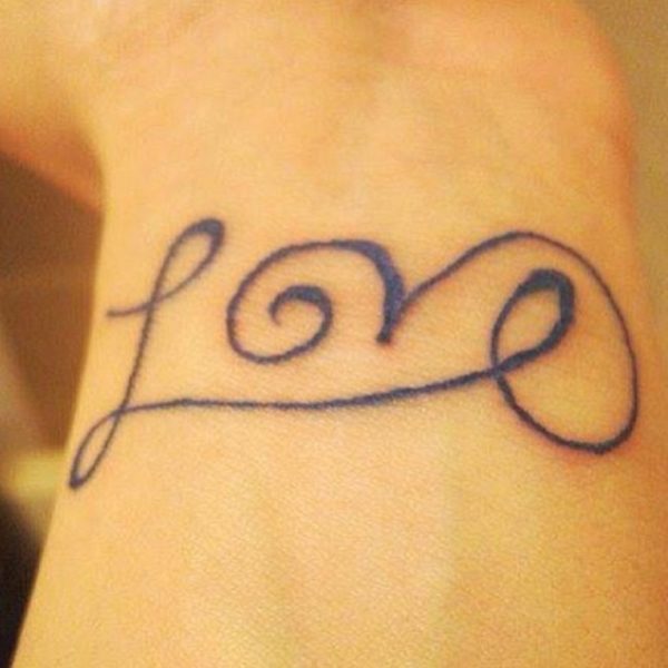Artistic Love Small Tattoo