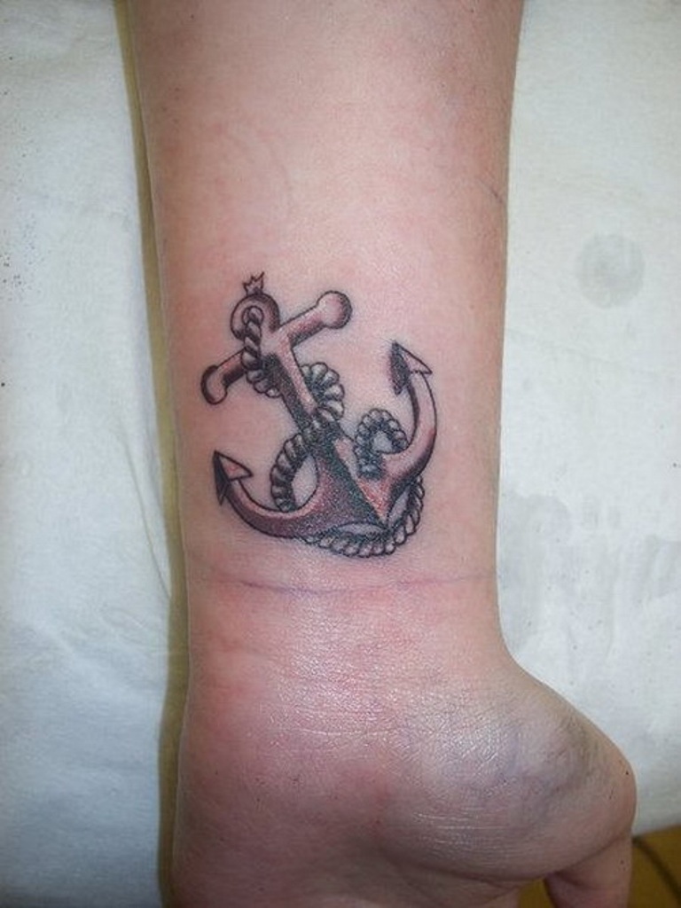 anchor infinity tattoos on hip