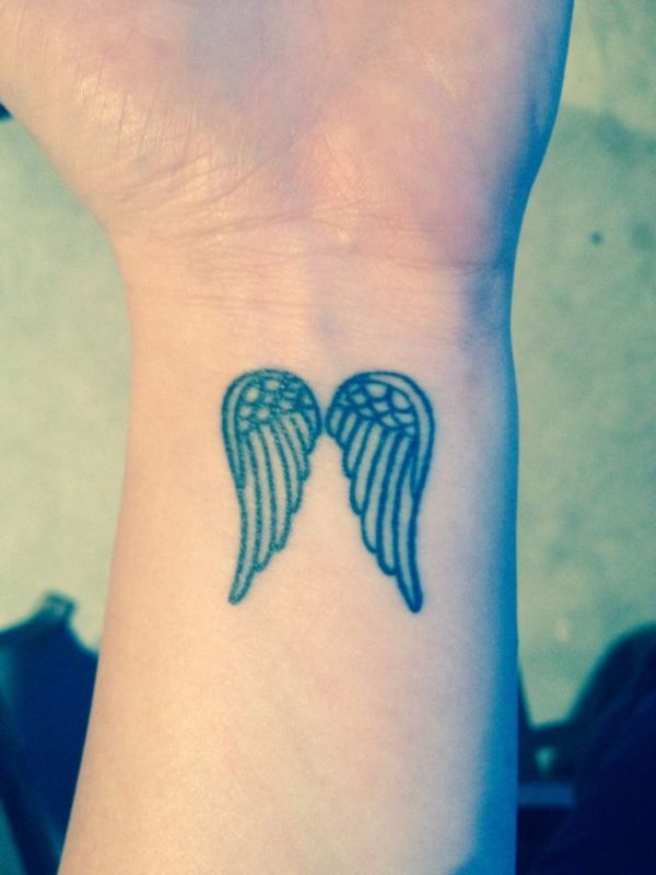 Attractive Angel Wings Tattoo