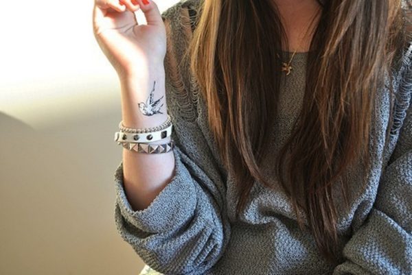 Attractive Dove Tattoo On Wrist