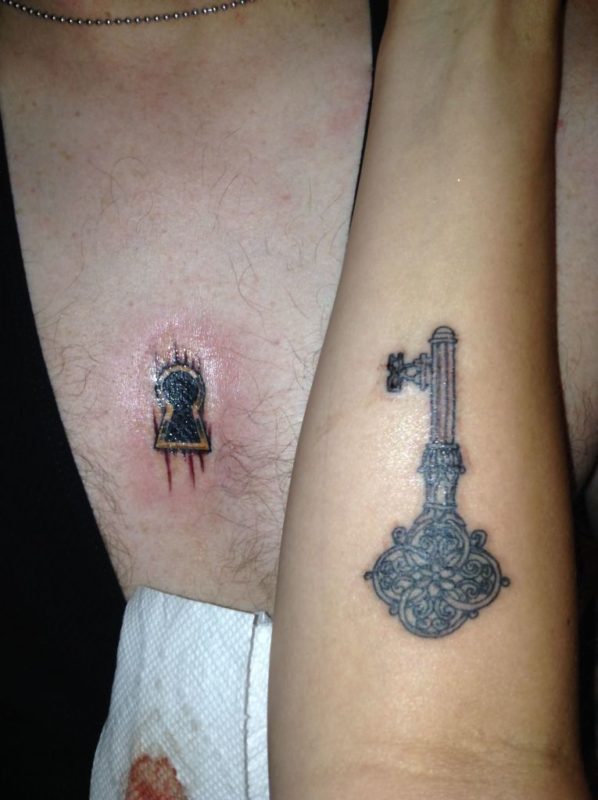 Attractive Key Tattoo