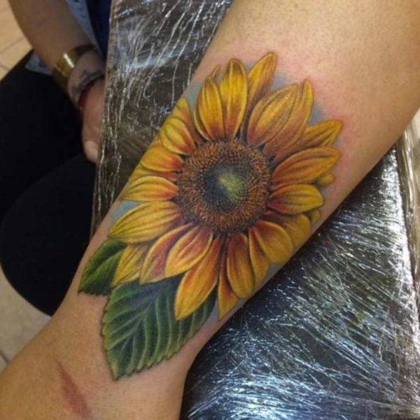 Attractive Sunflower Tattoo
