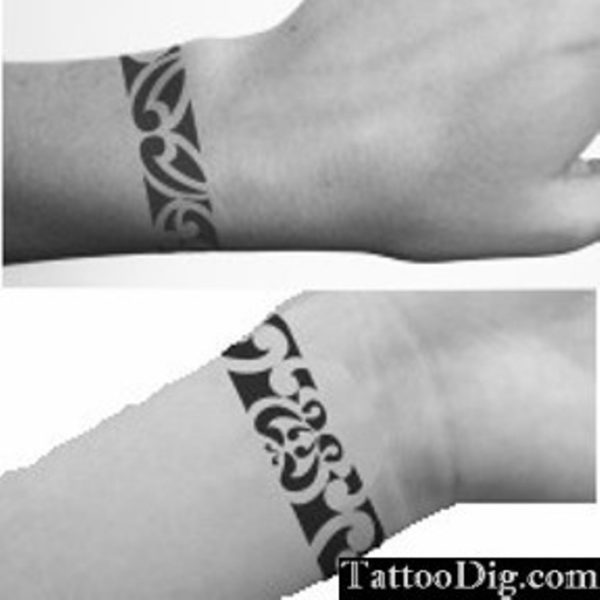 Attractive Tribal Tattoo On Wrist