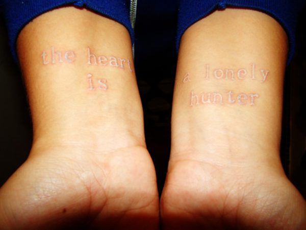 Attractive Wording Tattoo