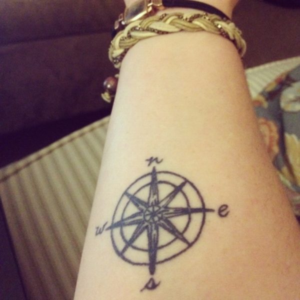 Awesome Compass Tattoo On Wrist