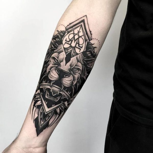 Awesome Lion Tattoo On Wrist