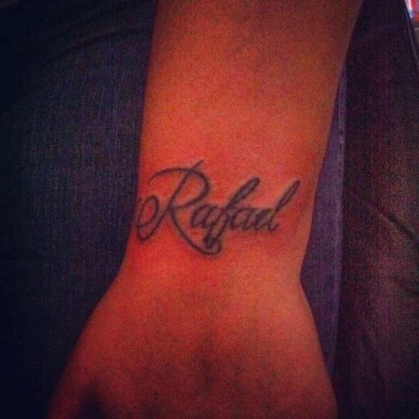 Awesome Name Tattoo On Wrist