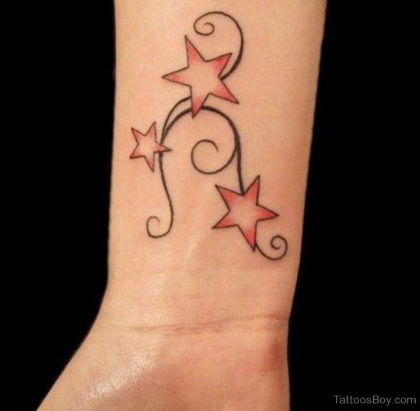 Awesome Stars Tattoo On Wrist