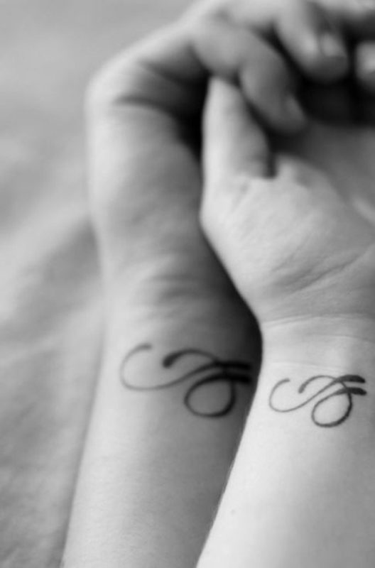 Awesome Couple Tattoo On Wrist