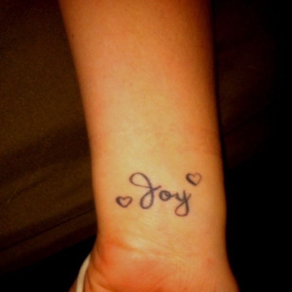 Awesome Joy Wrist Tattoo