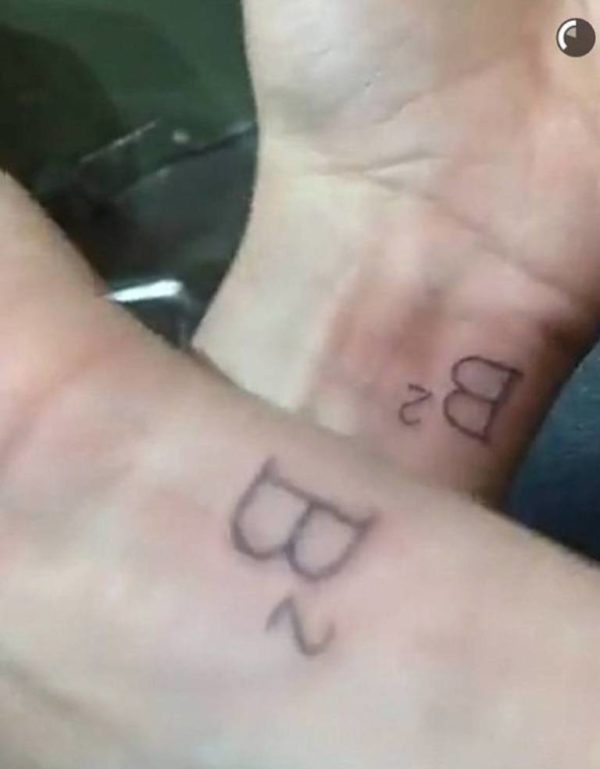 B2 Tattoo On Wrist