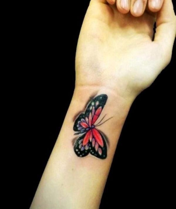 Beautiful Butterfly On Wrist