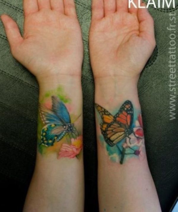 Beautiful Butterfly Tattoo On Wrist