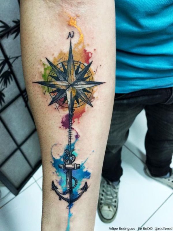 Beautiful Compass Tattoo