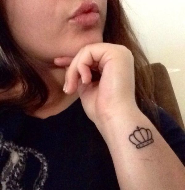 Beautiful Crown Tattoo On Wrist