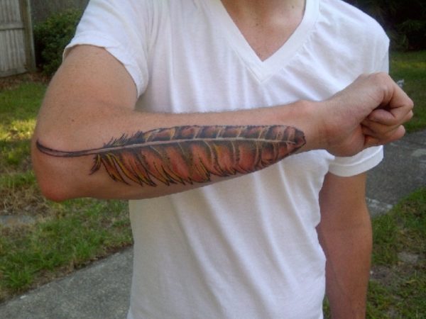 Beautiful  Feather Tattoo
