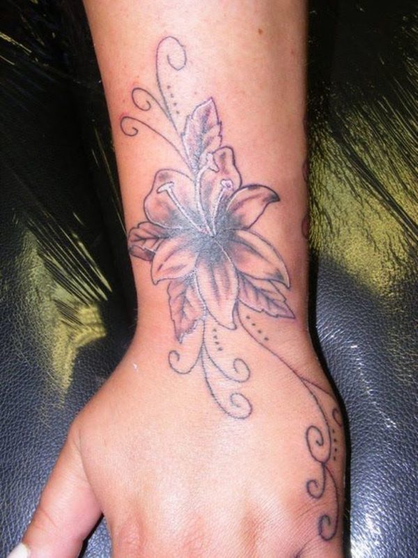Beautiful Flower Wrist Tattoo