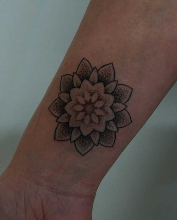 Beautiful Mandala Tattoo On Wrist