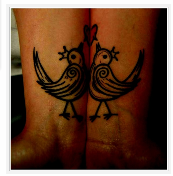 Beautiful Matching Couples Tattoo