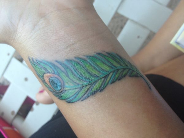 Beautiful Peacock Feather Tattoo