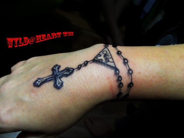 Beautiful Rosary Tattoo Design