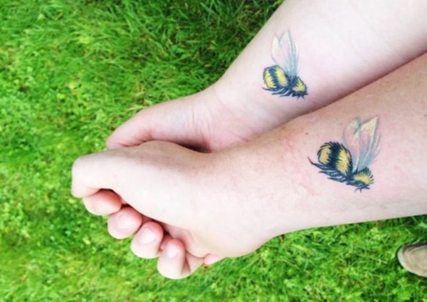 Bees Tattoo On Wrist