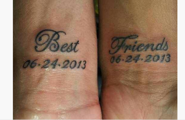Best Friends Quotes Tattoo On Wrist