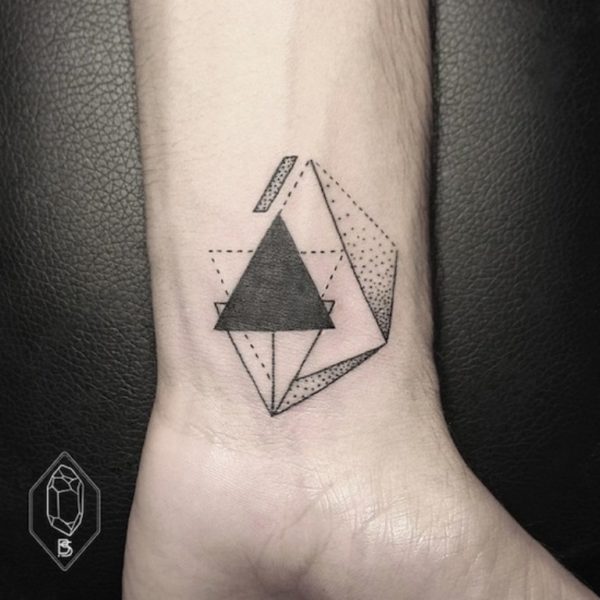 Bicem Siniik Geometric Tattoo On Wrist