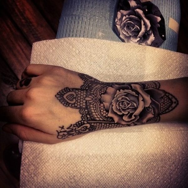 Rose Tattoo On Wrist