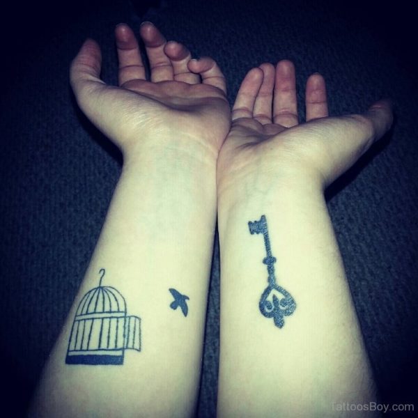 Bird Cage And Key Tattoo