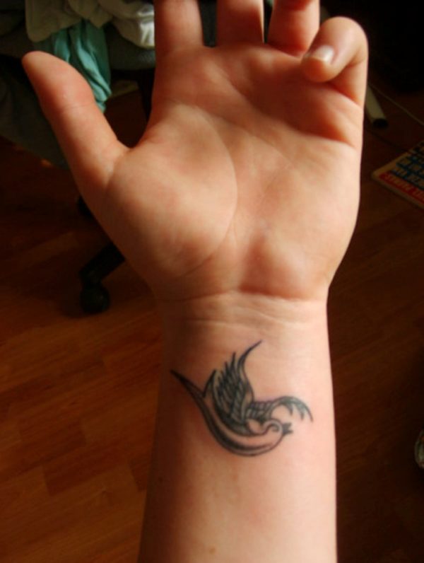 Bird Tattoo On Wrist