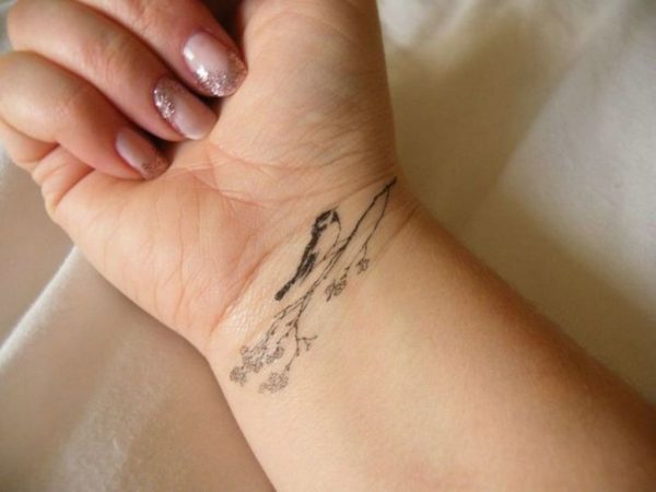 Bird Tattoo On Wrist