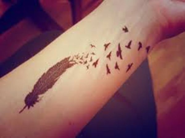 Birds And Feather Tattoo