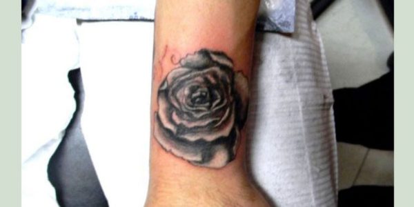 Black And White Rose Tattoo