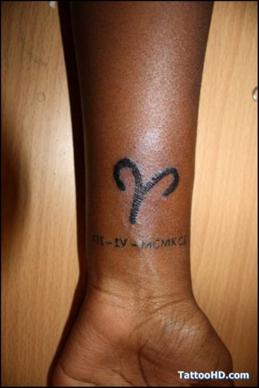 Black Aries Tattoo