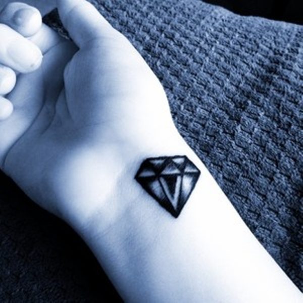 Black Diamond Tattoo On Wrist
